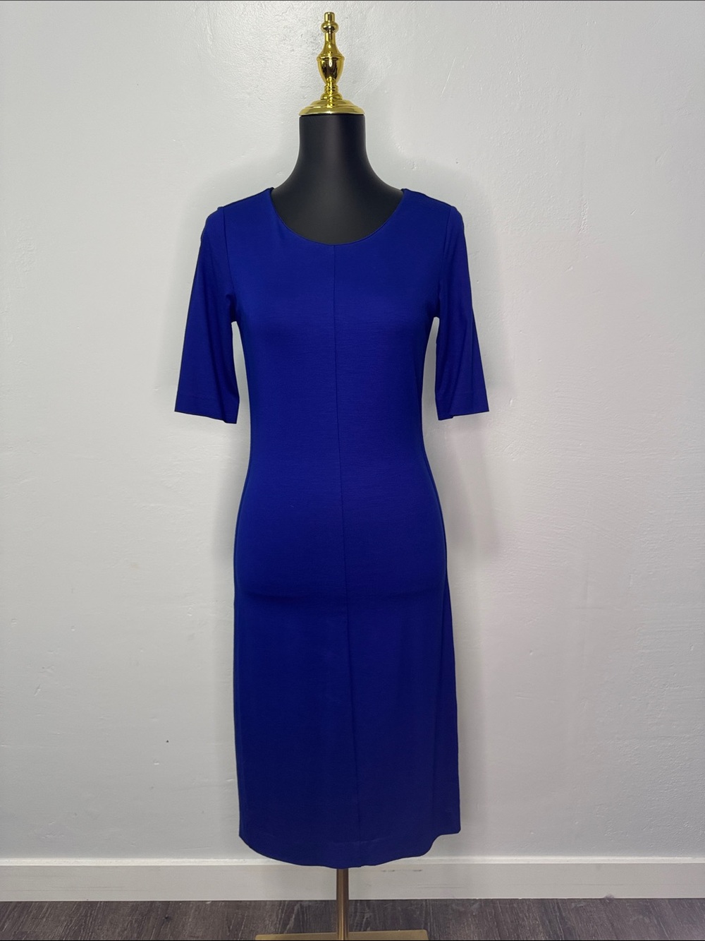 Diane Von Furstenberg Cobalt Blue Midi Sheath Dress